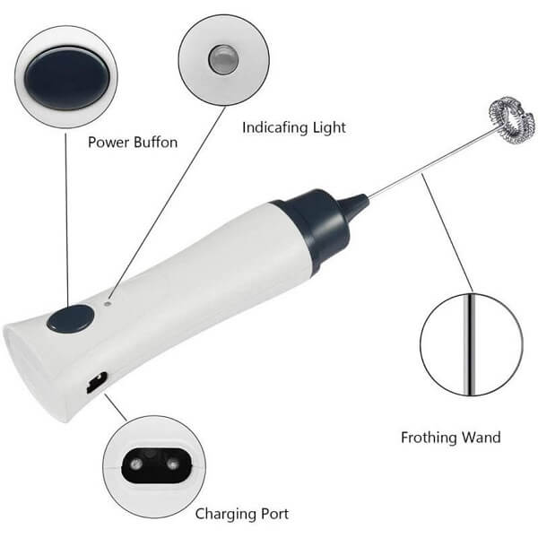 Coffee Tea Mixer and Egg Beaters (Rechargeable)