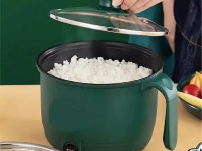 1.5L Electric Cooking Pot Stainless Steel Mini Rice Cooker