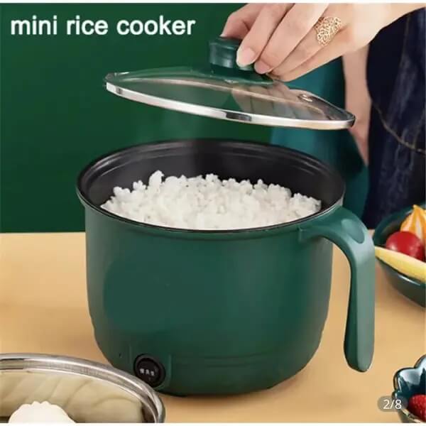 1.5L Electric Cooking Pot Stainless Steel Mini Rice Cooker