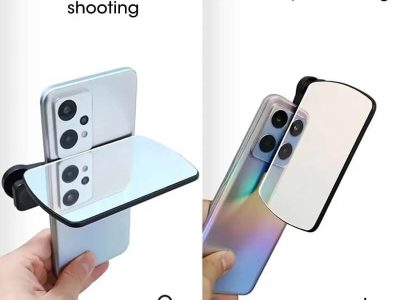 Smartphone Camera Reflection Mirror Clip – Portable Selfie & Vlog Mirror Attachment for Phone Camera 